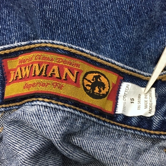 VINTAGE Jean Shorts Lawman Western High Waist Cut Offs Rodeo Cowgirl Ranch 15 - Picture 12 of 14